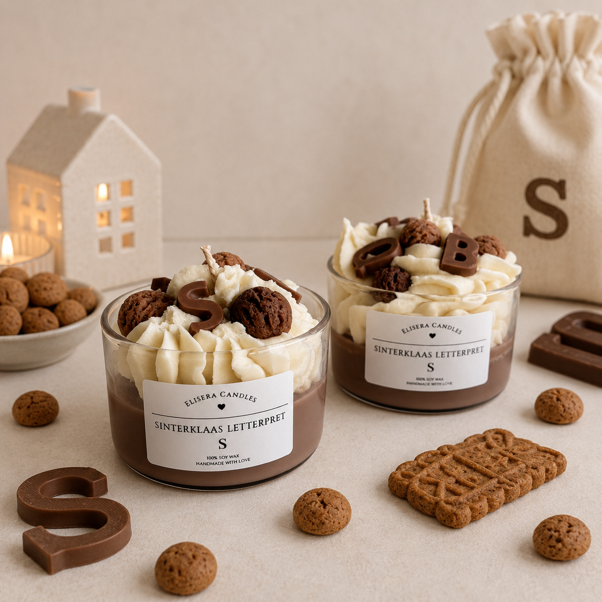 Sinterklaas Letterpret dessertkaars - Sinterklaascollectie 2026