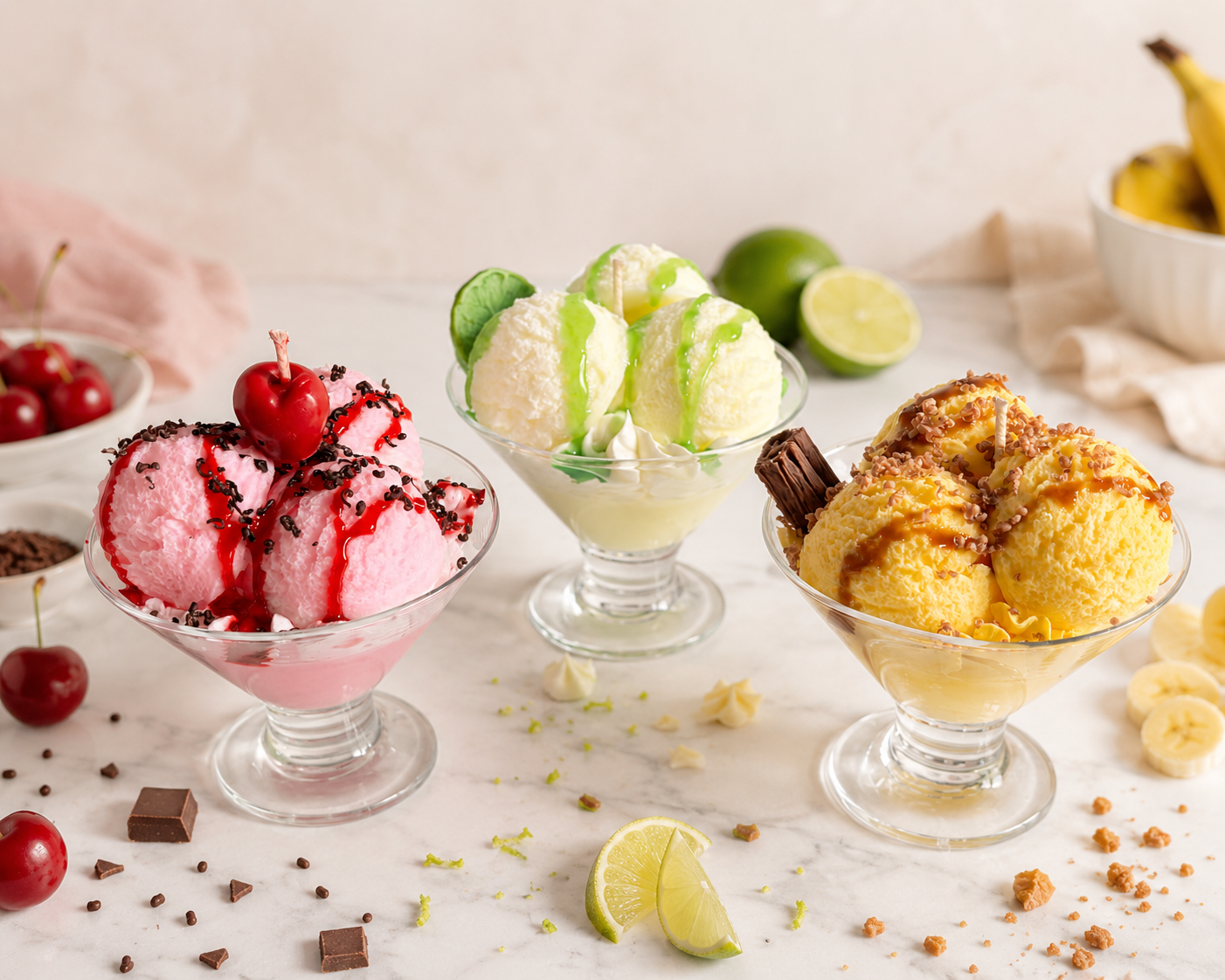 Cheeky Cherry kaars in glas - Sundaes after Sunset collectie