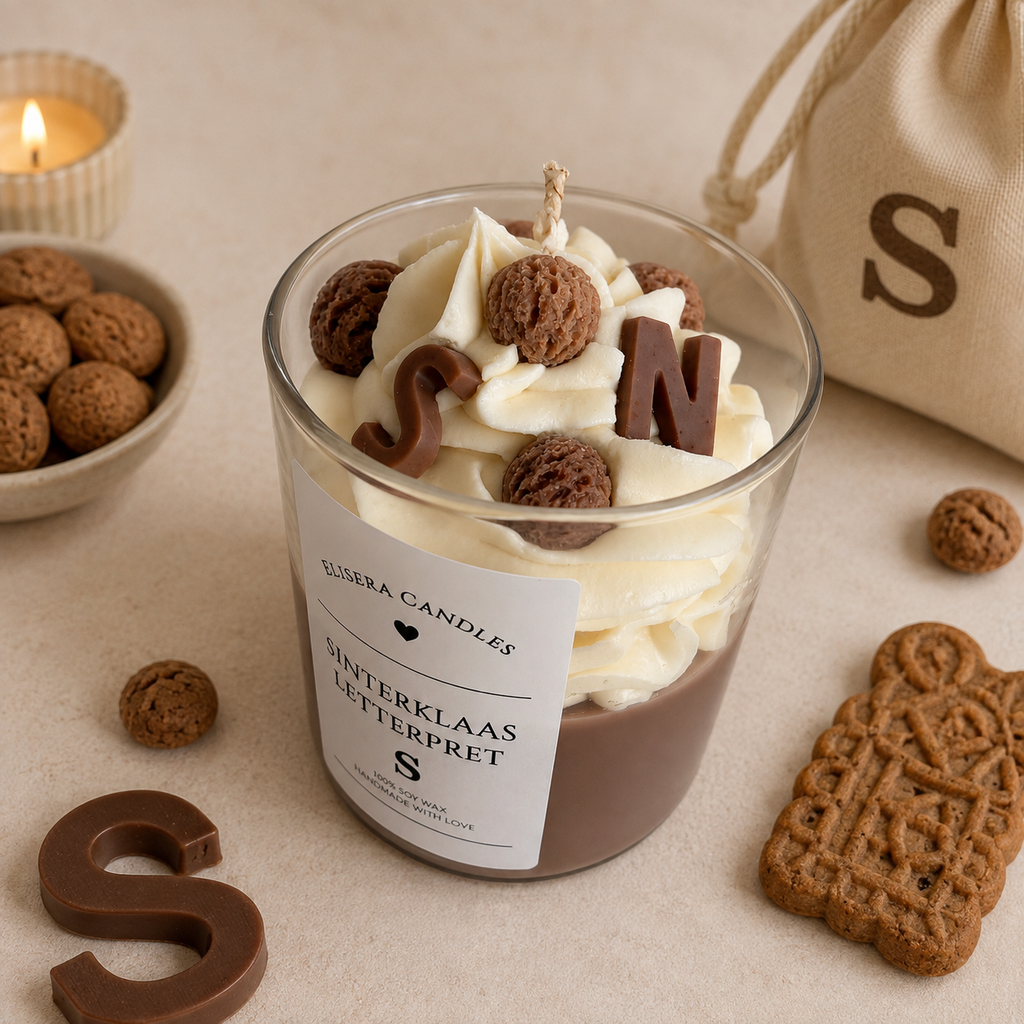 Sinterklaas Letterpret dessertkaars - Sinterklaascollectie 2026