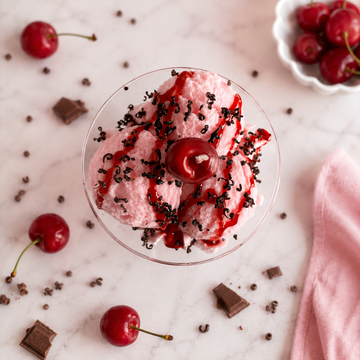 Cheeky Cherry kaars in glas - Sundaes after Sunset collectie