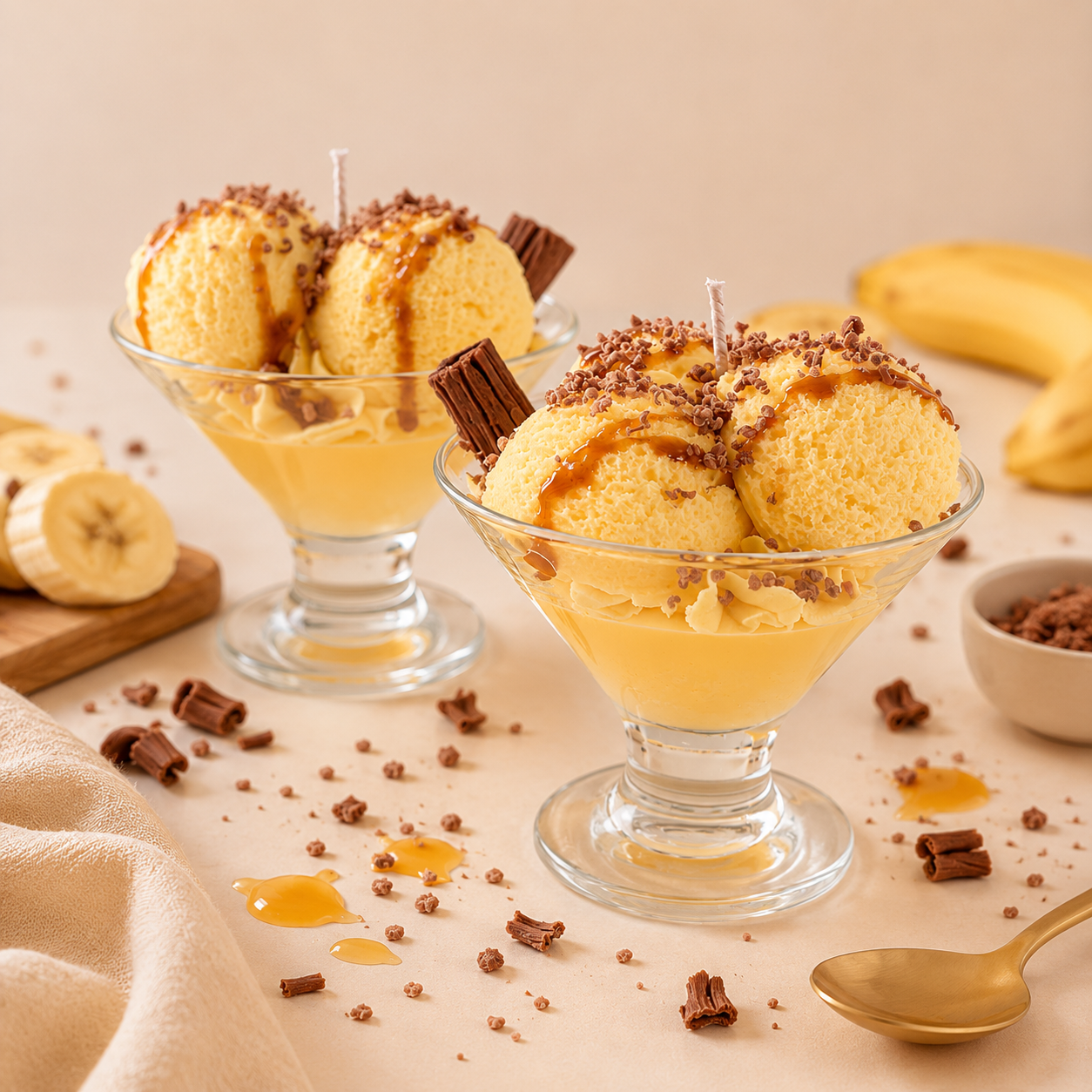 Banana Bliss kaars in glas - Sundaes after Sunset collectie