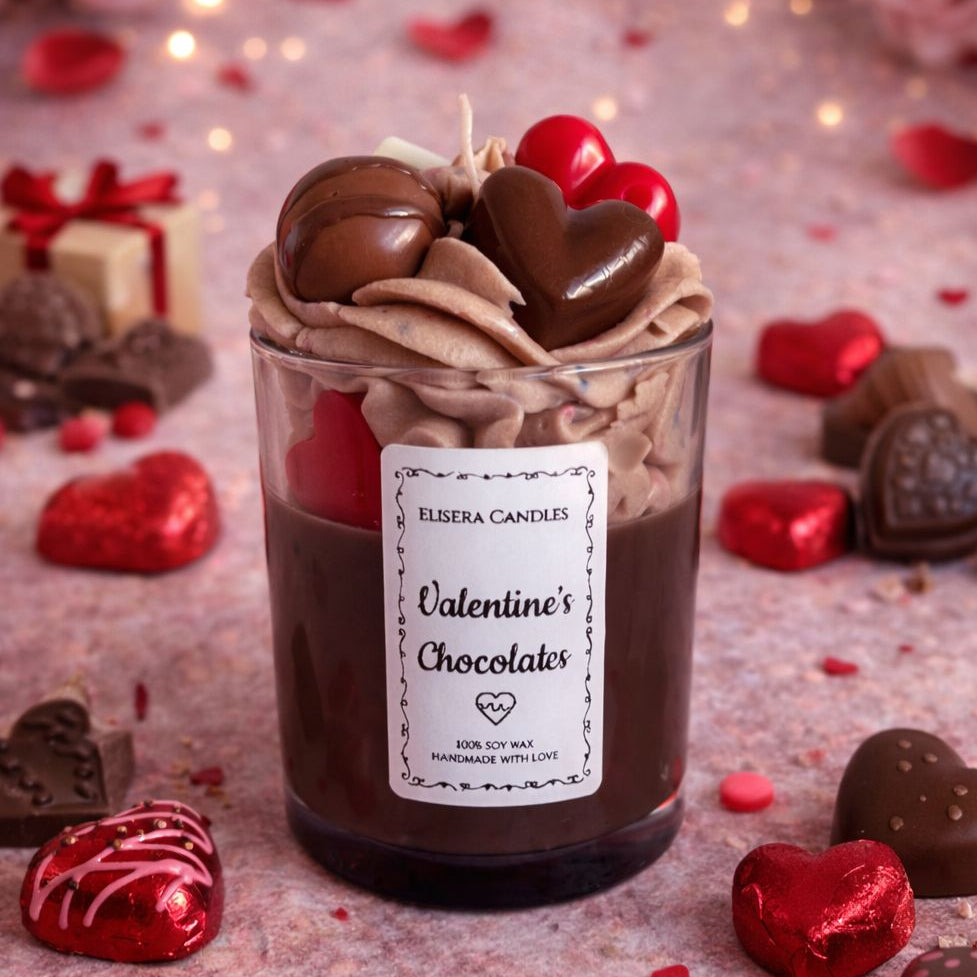Valentine's Chocolates kaars in glas Valentijnscollectie 2026