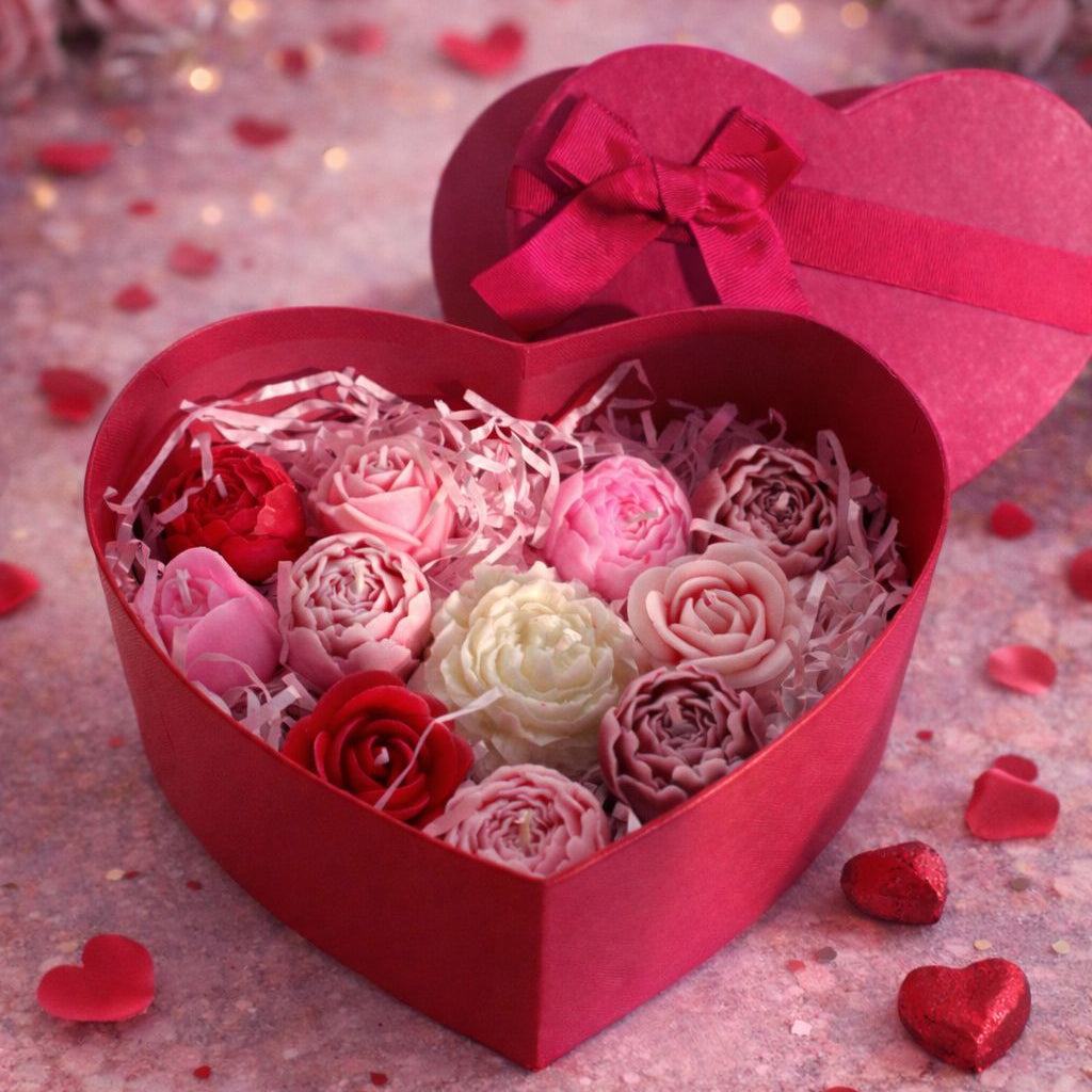 Bouquet of Love figuurkaarsen cadeauset Valentijnscollectie 2026