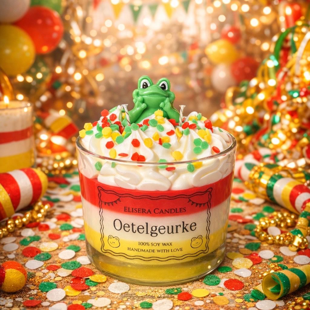 Oetelgeurke kaars in glas carnaval 2026