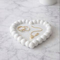 Hart bubbleplate sieraden- en kaarsenschotel