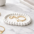Ovaal bubbleplate sieraden- en kaarsenschotel