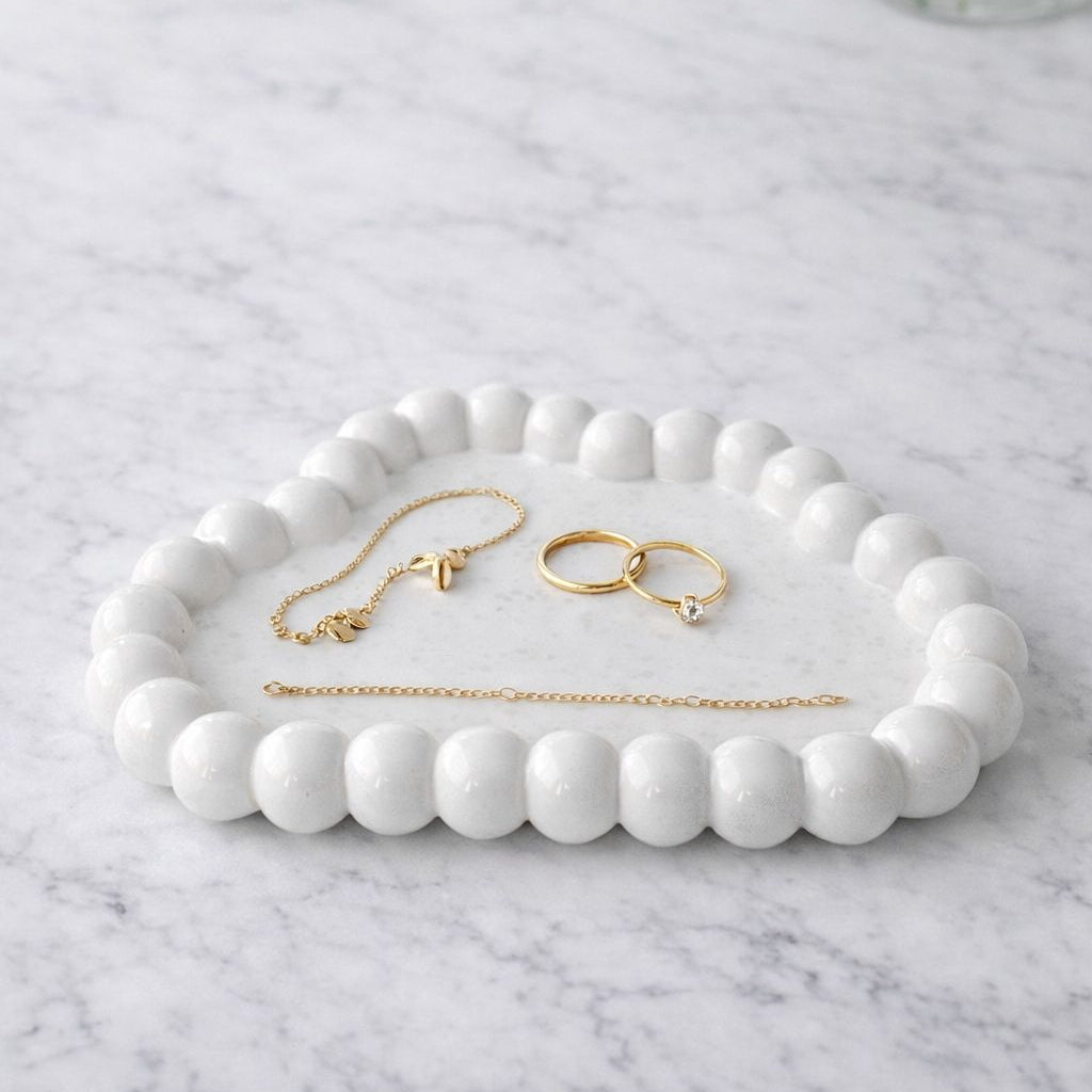 Wolk bubbleplate sieraden- en kaarsenschotel