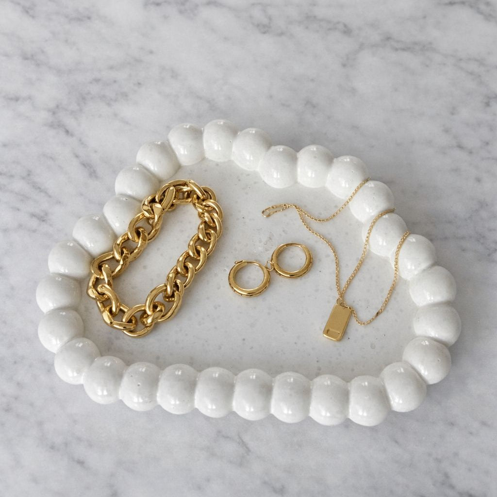 Wolk bubbleplate sieraden- en kaarsenschotel