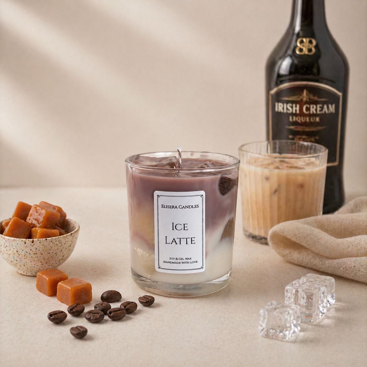 Ice Latte Coffee & Tea collectie kaars in glas