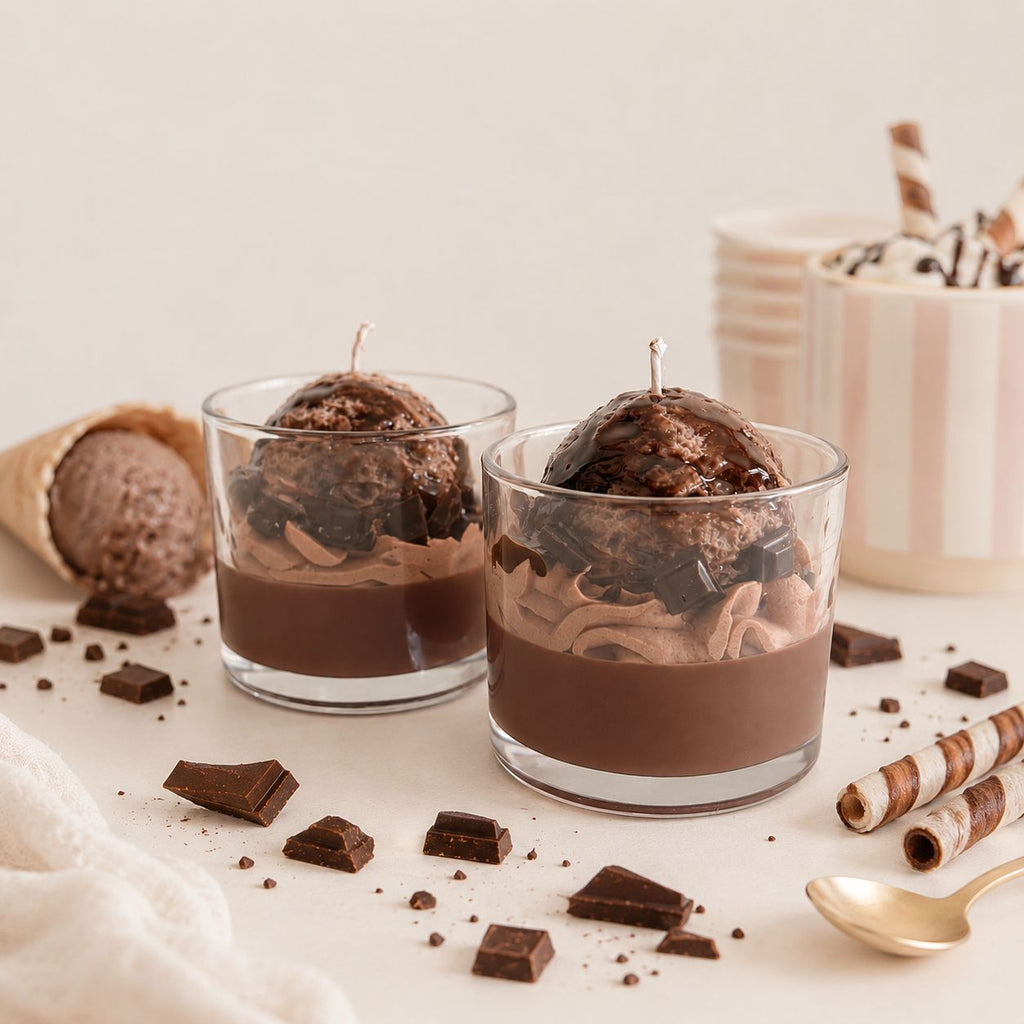 Melted Mocha kaars in glas - Sundaes after Sunset collectie