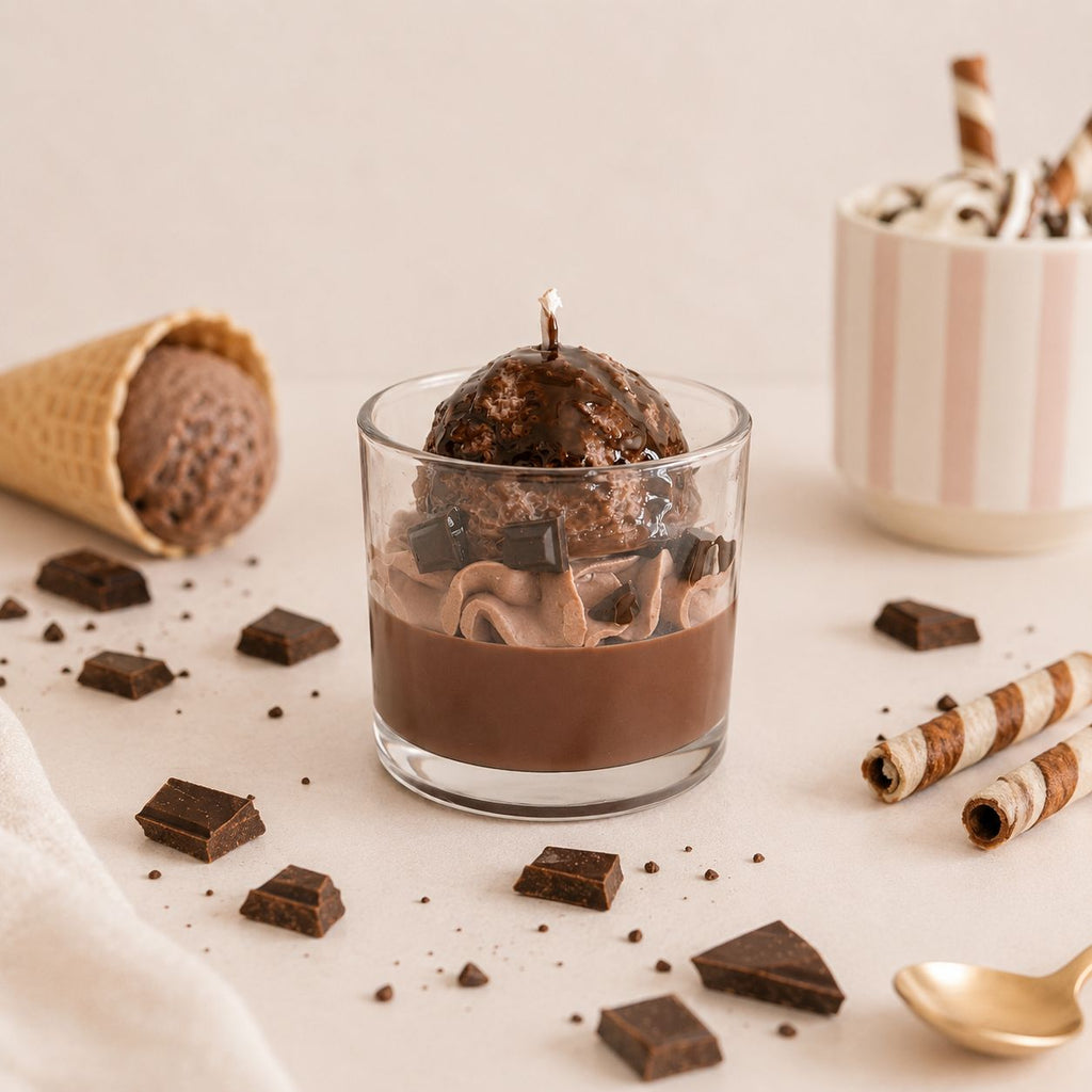 Melted Mocha kaars in glas - Sundaes after Sunset collectie