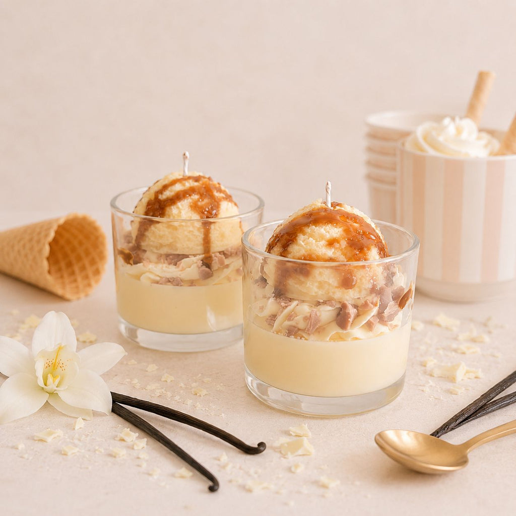 Velvet Vanilla kaars in glas - Sundaes after Sunset collectie