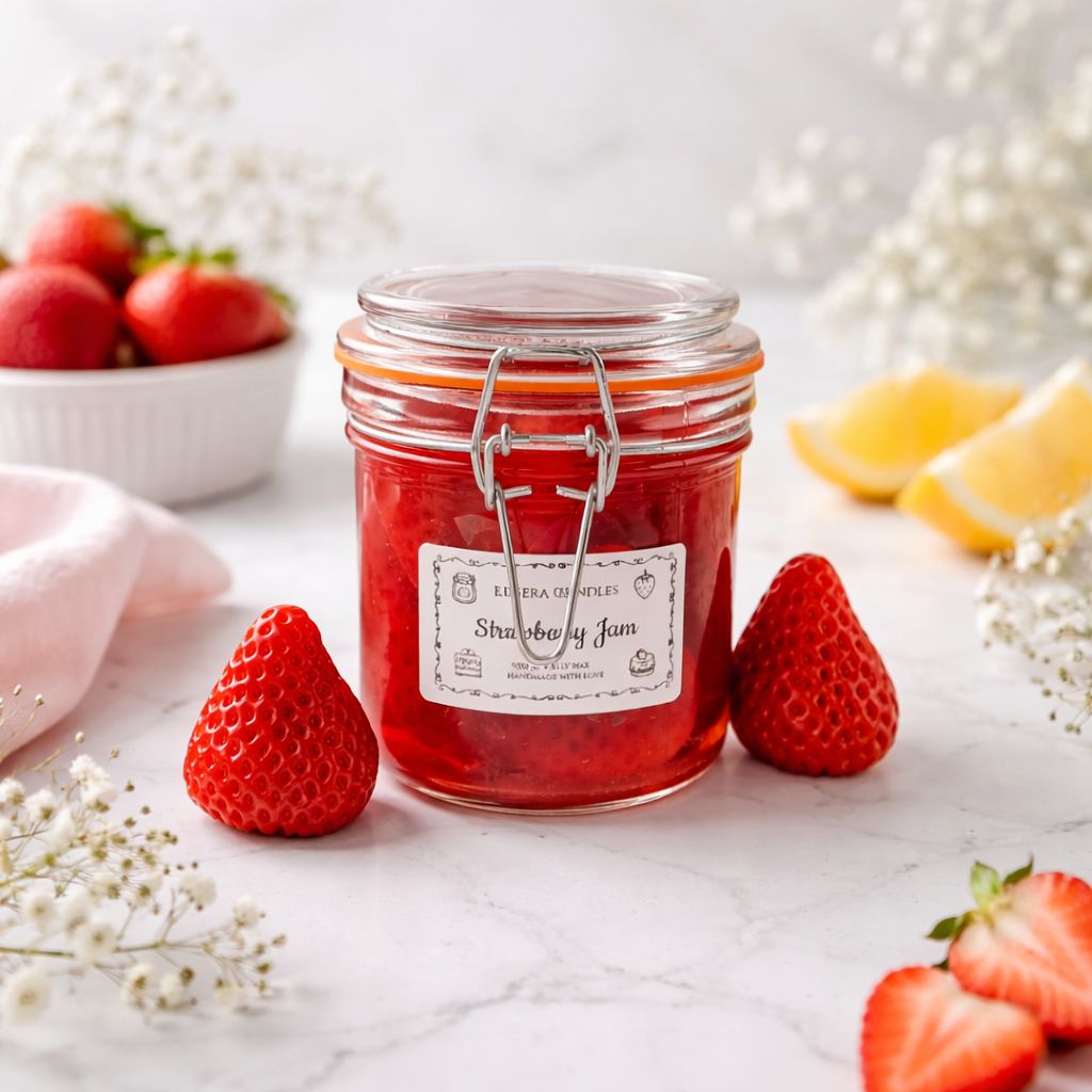 Strawberry Jam kaars in glas Jam collectie